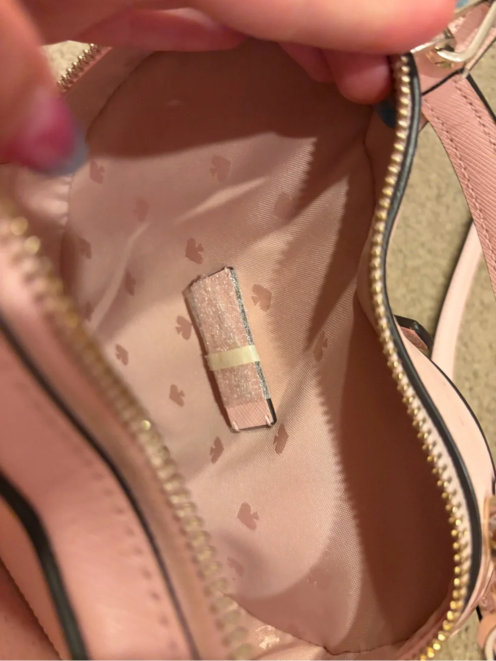 kate spade blush pink heart crossbody bag